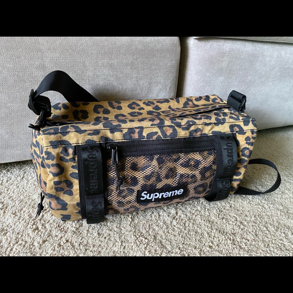 Supreme Leopard Print Mini Duffle Bag